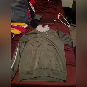 champion green silk hoodie